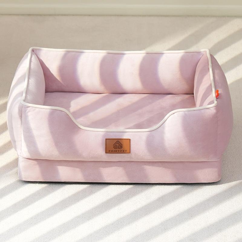 Plush Bolstered Dog Bed – Cozy All-Season Nest