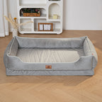Plush Bolstered Dog Bed – Cozy All-Season Nest