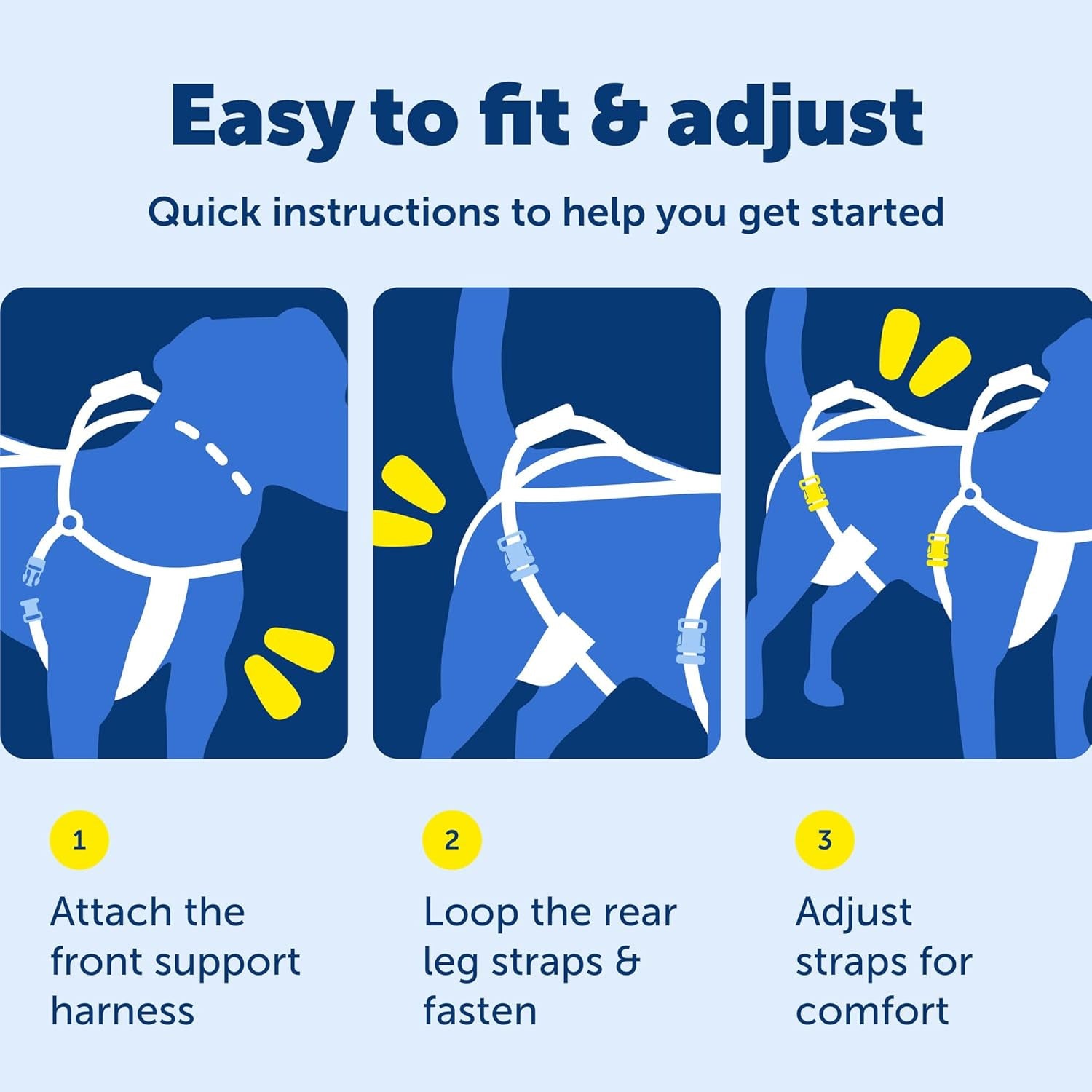 Full Body Dog Lift Harness for Disabled & Senior Dogs – Rear Leg Support Sling, Adjustable Mobility Walking Aid, Injury Recovery & Rehabilitation Harness