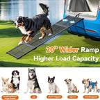 Lightweight folding dog ramp for travel and road trips