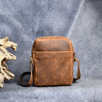 Men's Leather Messenger Bag For Large Ipad