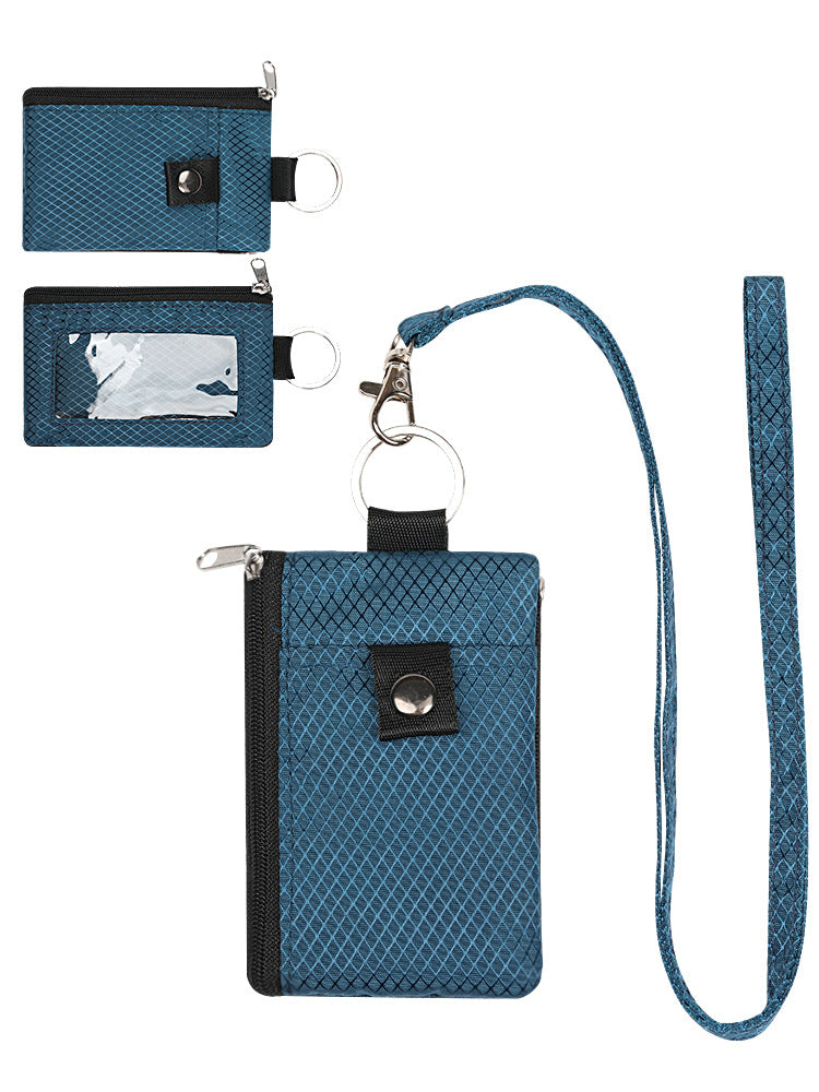 SecureSlim RFID Blocking Mini Wallet Keychain – Ultra-Thin Card Holder with Neck Strap, Anti-Theft Compact Organizer