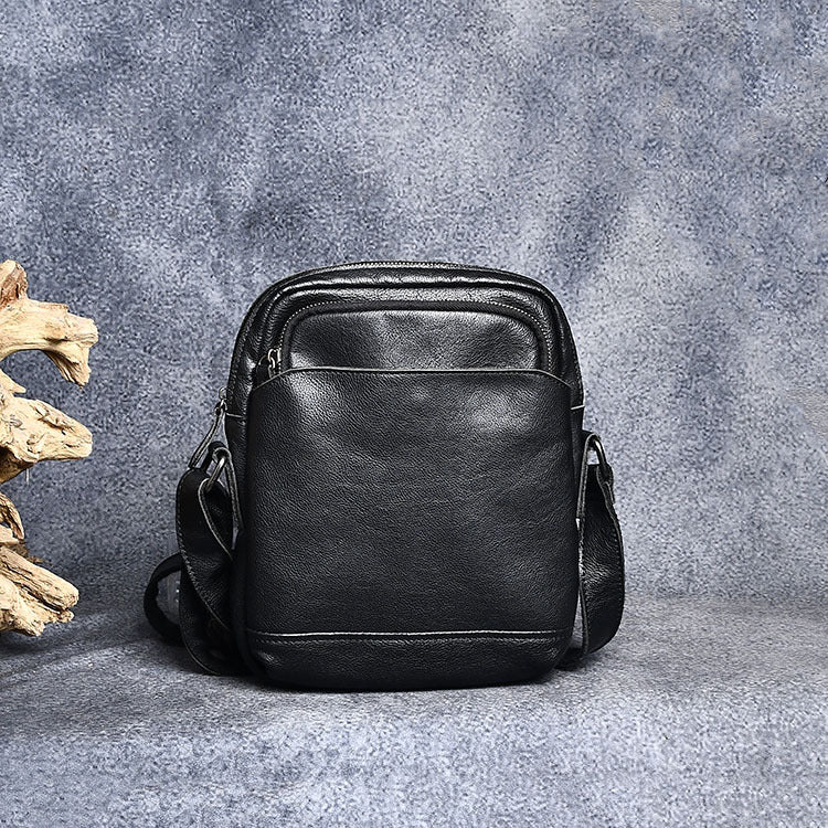 Men's Leather Messenger Bag For Large Ipad