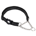 Heavy-Duty Dog Training Collar with AirTag Holder – Adjustable Metal Chain Collar, Escape-Resistant Pet Collar for Medium & Large Dogs