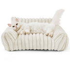 All-season plush dog and cat bed for indoor napping