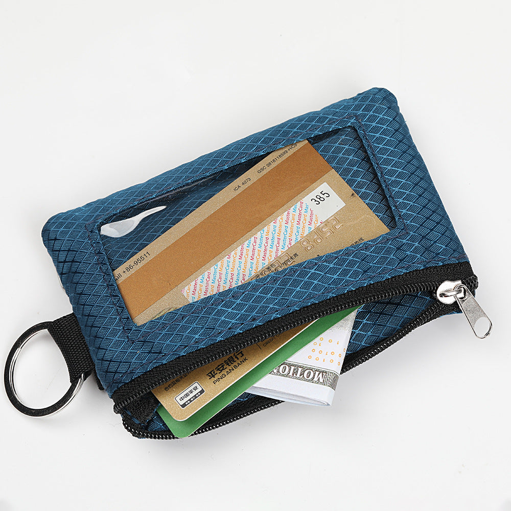 SecureSlim RFID Blocking Mini Wallet Keychain – Ultra-Thin Card Holder with Neck Strap, Anti-Theft Compact Organizer