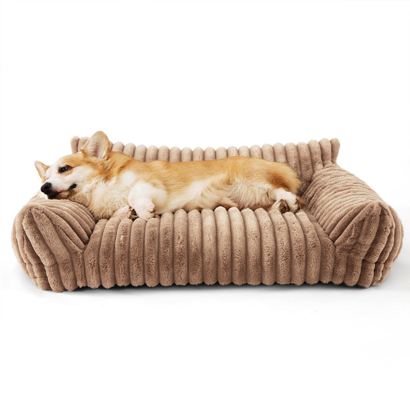 Cozy bolster sofa bed for puppies, kittens and senior pets