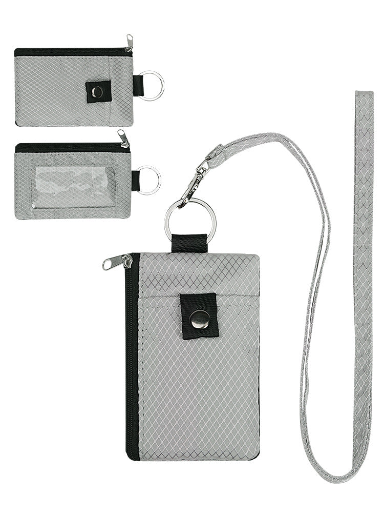 SecureSlim RFID Blocking Mini Wallet Keychain – Ultra-Thin Card Holder with Neck Strap, Anti-Theft Compact Organizer