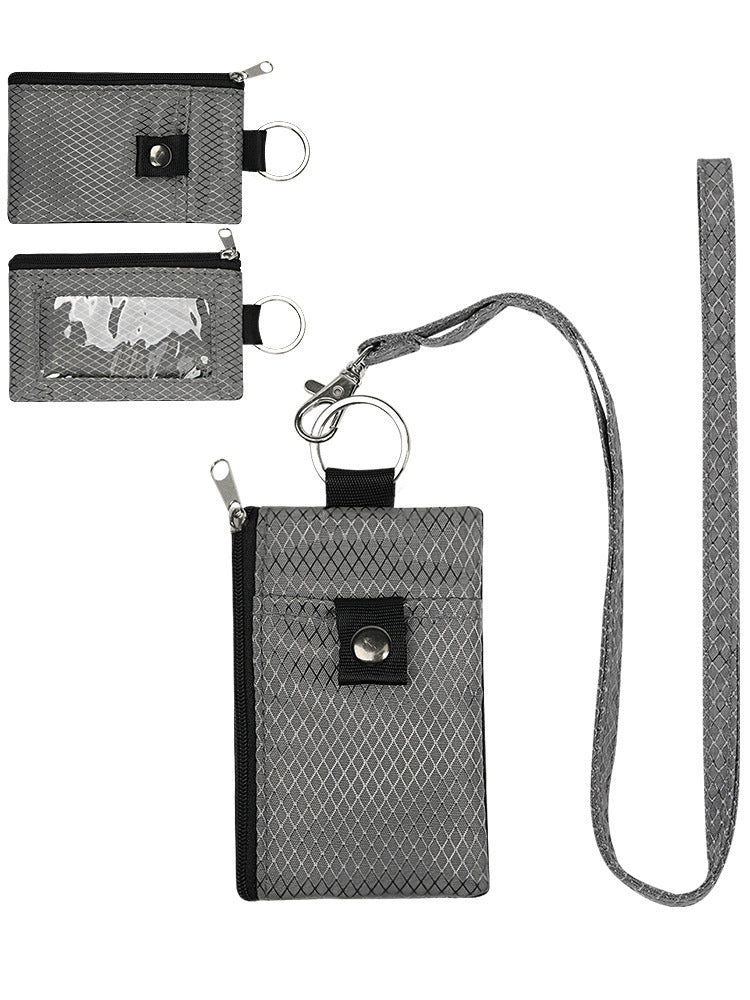 SecureSlim RFID Blocking Mini Wallet Keychain – Ultra-Thin Card Holder with Neck Strap, Anti-Theft Compact Organizer