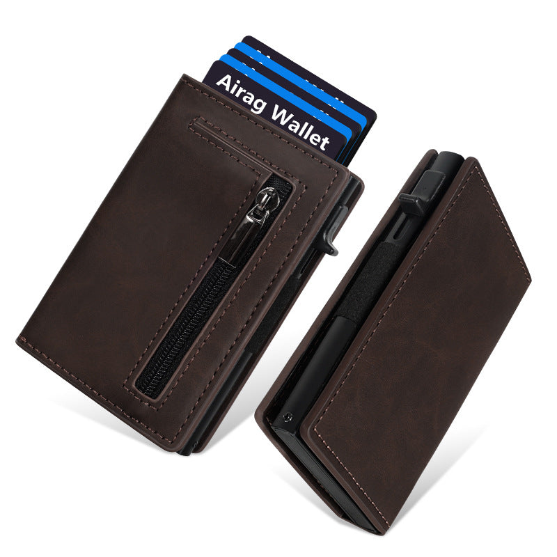 SecureVault  RFID Leather Card Holder – Slim Anti-Theft Wallet for Men & Women | Premium Minimalist Business Card Case
