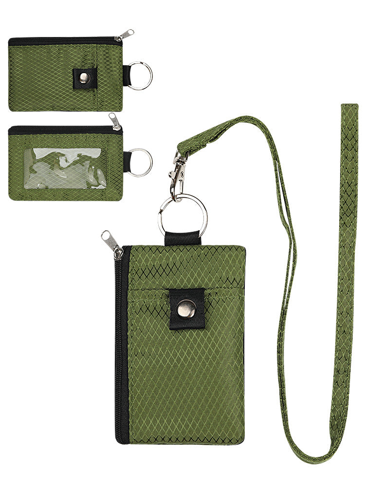 SecureSlim RFID Blocking Mini Wallet Keychain – Ultra-Thin Card Holder with Neck Strap, Anti-Theft Compact Organizer