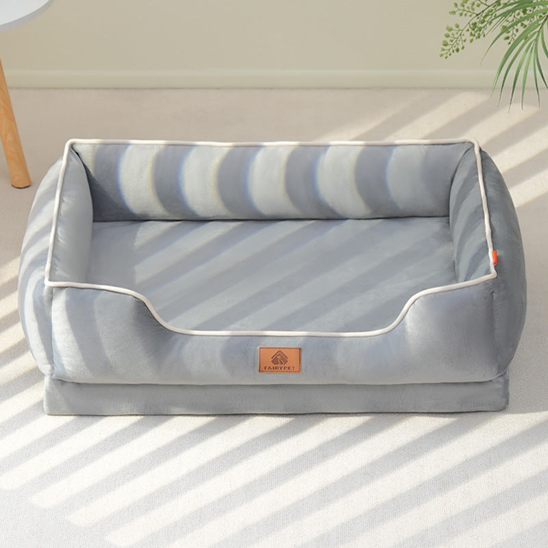 Plush Bolstered Dog Bed – Cozy All-Season Nest