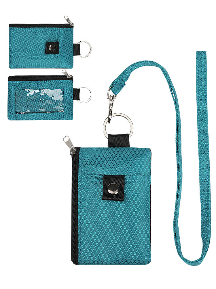 SecureSlim RFID Blocking Mini Wallet Keychain – Ultra-Thin Card Holder with Neck Strap, Anti-Theft Compact Organizer