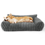 Non-slip base of the washable plush pet sofa bed