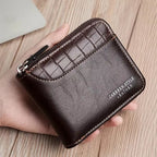 Leather RFID Zipper Wallet for Men