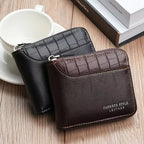 Leather RFID Zipper Wallet for Men