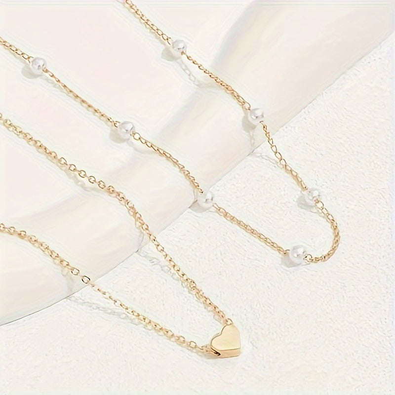 Pearl Heart Jewelry Set
