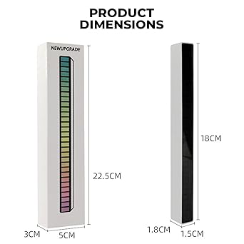 USB Rechargeable Voice Sensitive Music Rhythm RGB Pickup Lamp for Gaming Laptop Desktop Car Dashboard TV & Soundbar Sync 32 Bit Rythm Light (Pack of 1, Black)