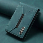 Premium Leather Pop-Up Card Wallet with RFID Protection - Automatic Card Holder