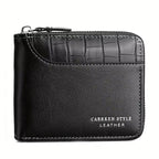 Leather RFID Zipper Wallet for Men