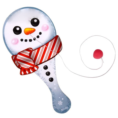 Snowman Themed Paddle Ball Game For Kids In Bulk