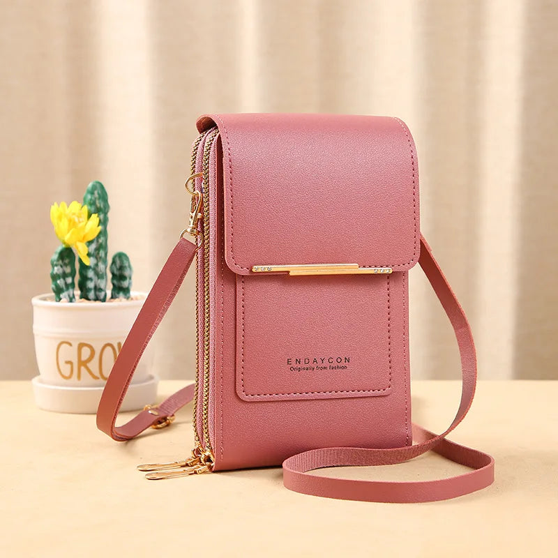 Crossbody Bag PU Leather Wallet Organizer for Everyday Use