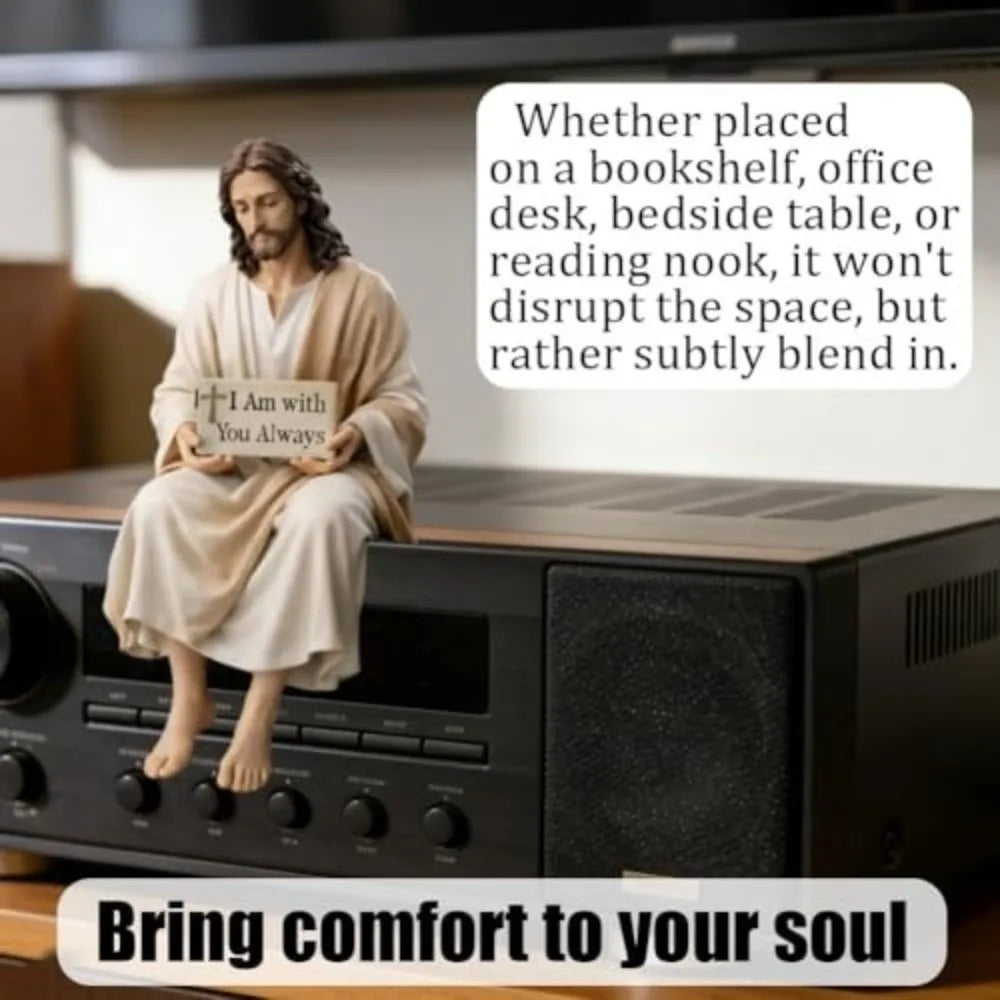 FaithCalm™ Jesus Desk Figurine ✝️✨ Peace in Every Glance
