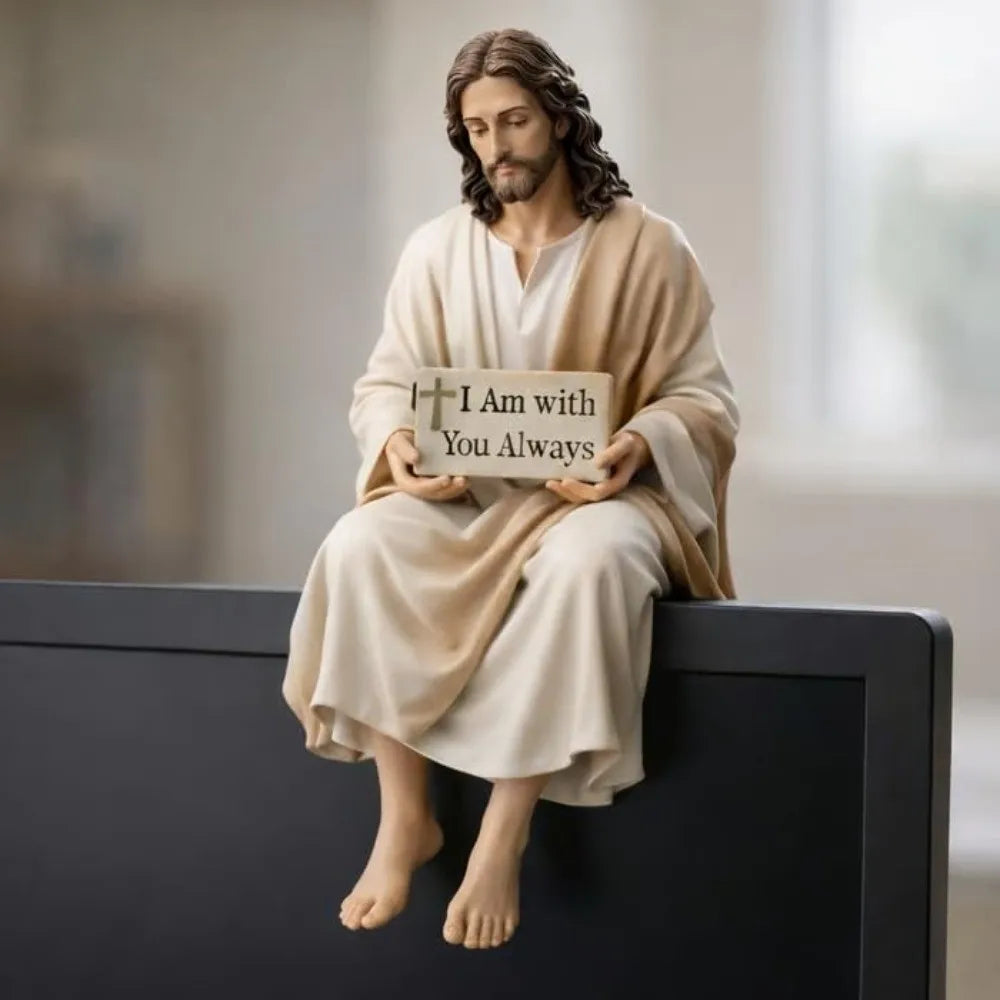 FaithCalm™ Jesus Desk Figurine ✝️✨ Peace in Every Glance