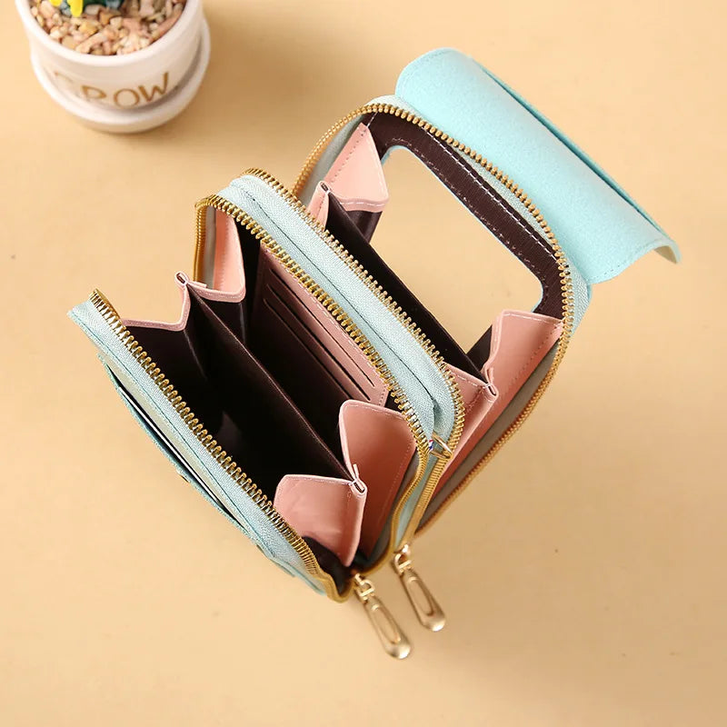 Crossbody Bag PU Leather Wallet Organizer for Everyday Use