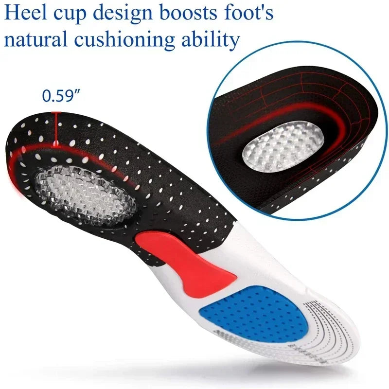 6Pcs Orthopedic Insoles for Feet Arch Support Plantar Fasciitis Orthopedic Insole Silicone Shock Absorbing Soft Running Cushion