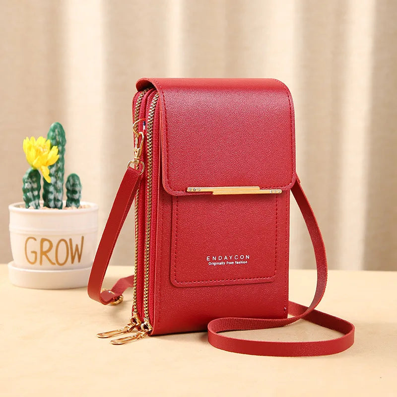 Crossbody Bag PU Leather Wallet Organizer for Everyday Use