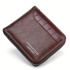 Leather RFID Zipper Wallet for Men