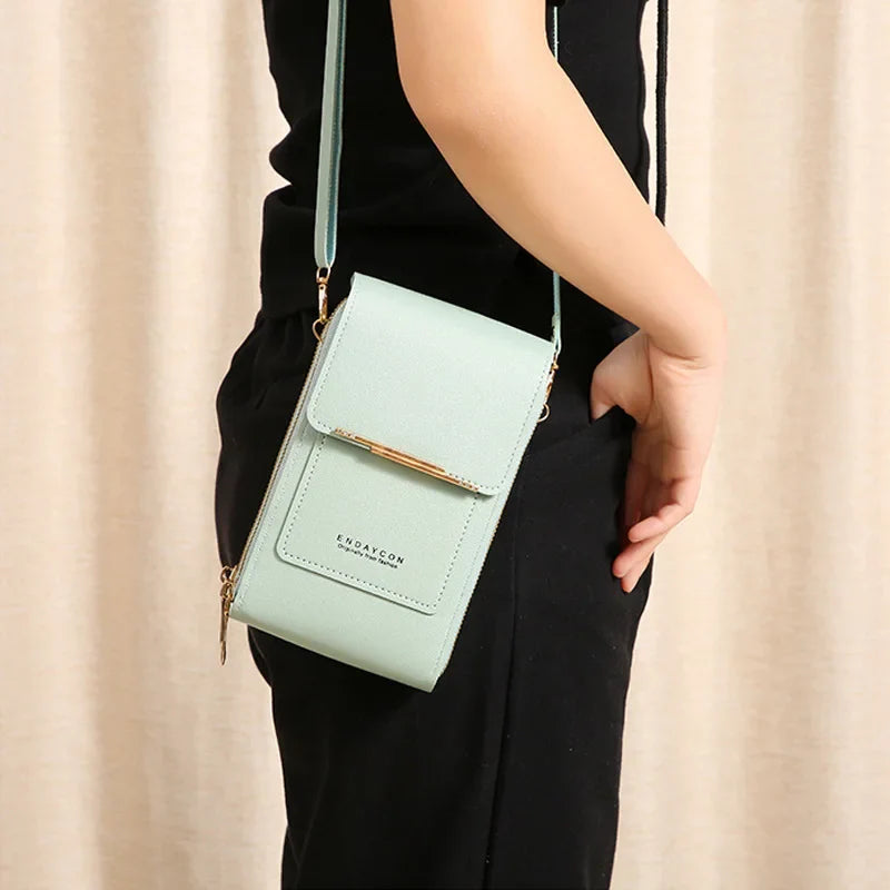 Crossbody Bag PU Leather Wallet Organizer for Everyday Use