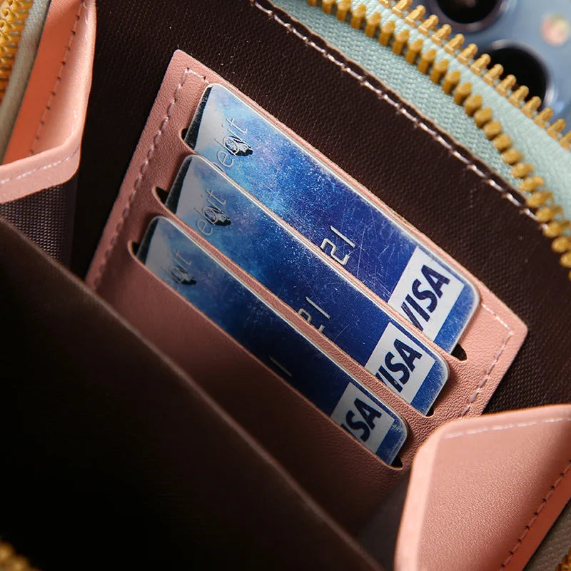 Crossbody Bag PU Leather Wallet Organizer for Everyday Use