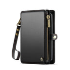 Luxury RFID Travel Passport Holder Wallet with Wrist Strap & Zipper – Secure Organizer for Men & Women (Gold)
