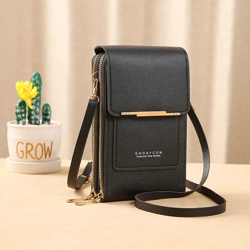 Crossbody Bag PU Leather Wallet Organizer for Everyday Use