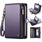 Luxury RFID Travel Passport Holder Wallet with Wrist Strap & Zipper – Secure Organizer for Men & Women (Gold)