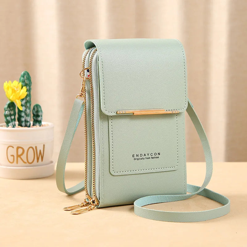 Crossbody Bag PU Leather Wallet Organizer for Everyday Use