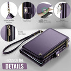 Luxury RFID Travel Passport Holder Wallet with Wrist Strap & Zipper – Secure Organizer for Men & Women (Gold)
