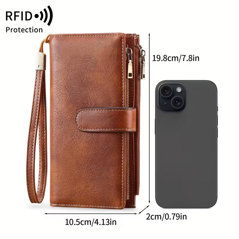 Women's RFID Zip Wallet – Slim Card Organizer