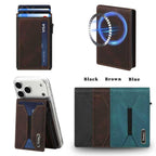Premium Leather Pop-Up Card Wallet with RFID Protection - Automatic Card Holder