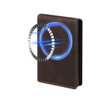Premium Leather Pop-Up Card Wallet with RFID Protection - Automatic Card Holder
