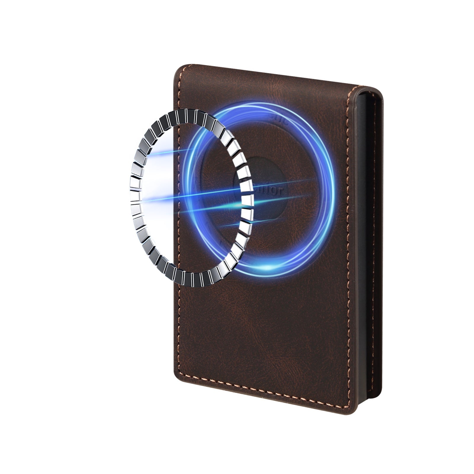 Premium Leather Pop-Up Card Wallet with RFID Protection - Automatic Card Holder
