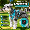 AirTag Dog Harness – Waterproof No-Pull Mesh Vest with Reflective Strips