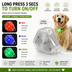 LED Dog Safety Light – USB Rechargeable, Waterproof, 3 Modes & 3 Colors for Night Walks