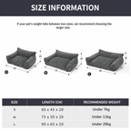 Comfortable washable pet sofa bed with cushioned fill