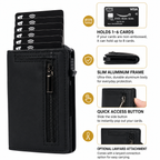 RFID Leather Card Holder – Slim Minimalist Wallet