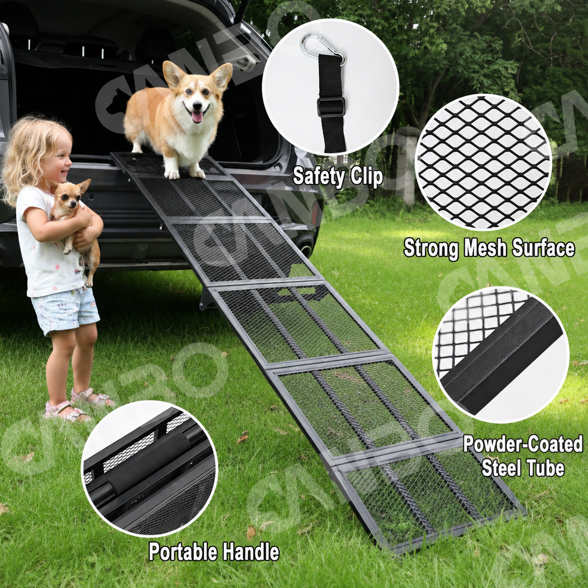 Portable Folding Dog Ramp for Cars, SUVs & Trucks