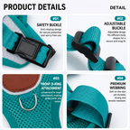 AirTag Dog Harness – Waterproof No-Pull Mesh Vest with Reflective Strips