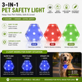 LED Dog Safety Light – USB Rechargeable, Waterproof, 3 Modes & 3 Colors for Night Walks